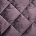 thumbnail image 3 of HiEnd Accents Velvet Diamond 1 Piece Quilt, Amethyst Solid Color Modern Classic Bedding, King, 3 of 5