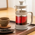 thumbnail image 4 of French Press Coffee Maker 12 Oz, White Coffee Presses Tea Makers with Borosilicate Glass Cold and Hot Brew Coffee, 4 of 7