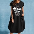 thumbnail image 2 of Vestido de mujer Moda Mujer Casual Cuello redondo Estampado Tallas grandes Vestido de bolsillo Fridja bnh1377, 2 of 4