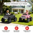 thumbnail image 5 of 24V 2 Seater Ride on Cars, Licensed Chevrolet Cheyenne Powered Ride on Toys Truck with Remote Control, 4 Wheels Spring Suspension, LED Light, Giftable Electric Cars for Kids Ages 3-8, Grey, 5 of 12