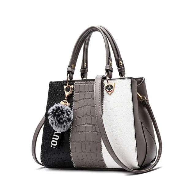 Bolsas Mujer Bandolera Moda Color Gris_Gris