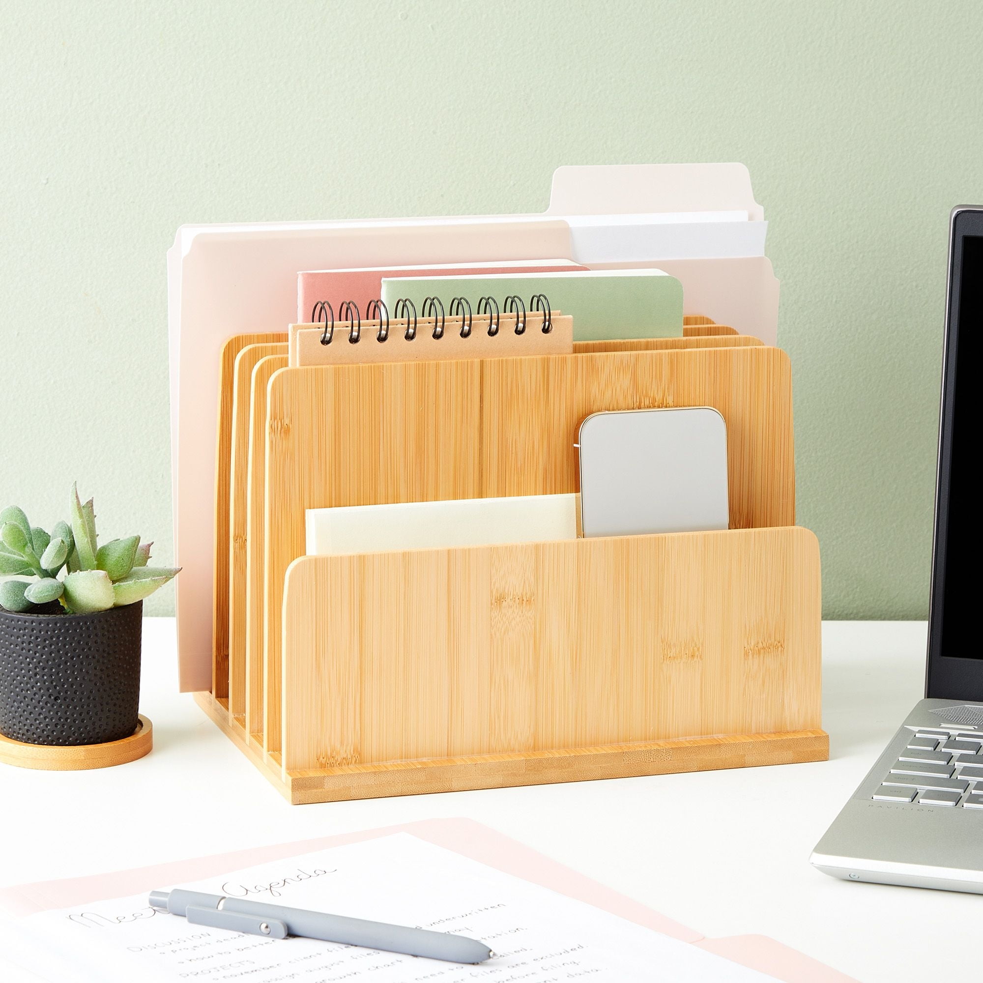 Autofiber Scrub Ninja Youeon Bamboo Desk Organizer With Drawers - Large ...