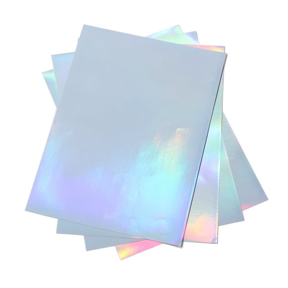 Papel adhesivo holográfico para impresora láser, 22 hojas A4, papel adhesivo para impresora de inyección de tinta imprimible, características mejoradas