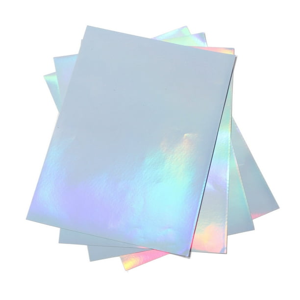 Papel adhesivo holográfico para impresora láser, 22 hojas A4, papel adhesivo para impresora de inyección de tinta imprimible, características mejoradas