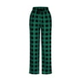 thumbnail image 3 of Ydkzymd Plaid Pajama Pants Fleece Men Flannel Buffalo Plaid Mens Plaid Pajama Pants and White Straight Leg Sleepwear Pj Lounge Pants High Waist Drawstring with Pockets Pants Dark Green 3XL, 3 of 4