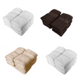 thumbnail image 3 of Parador 2 Ply Terry Cloth 6 Piece Face Towel Set 13 x 13 Each 100 Turkish Cotton 900 GSM Ivory, 3 of 5