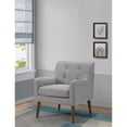 thumbnail image 3 of Ryder Mid Century Modern Steel Gray Woven Fabric Button Tufted Armchair, 3 of 4