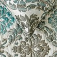 thumbnail image 3 of The HomeCentric King / Queen / Twin Blue Designer Twin 53"x18" Bed Runner With 2 Pillow Cover, Damask Bed Scarf on Jacquard fabric - Royal Elegance, 3 of 5