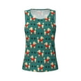 thumbnail image 4 of Xecao Cartoon Poodle Dog print women's scoop neck, loose-fit workout tank tops for the gym., 4 of 9