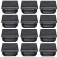 thumbnail image 1 of (12 uds) Bouchon Plastique 50x50mm Embout Tube Carre Noir Plastique Embout Bouchons D'obturation pour Pies de Meuble Trampoline 12 Uds, 1 of 5