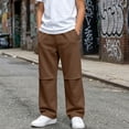 thumbnail image 2 of Falkdiz Warm Sweatpants for Girls Loose Winter Pockets Outdoor Relaxed fit Pantalones Open Bottom Straight Leg Casual Girls Pants , Brown , Size: 14-15 Years, 2 of 8
