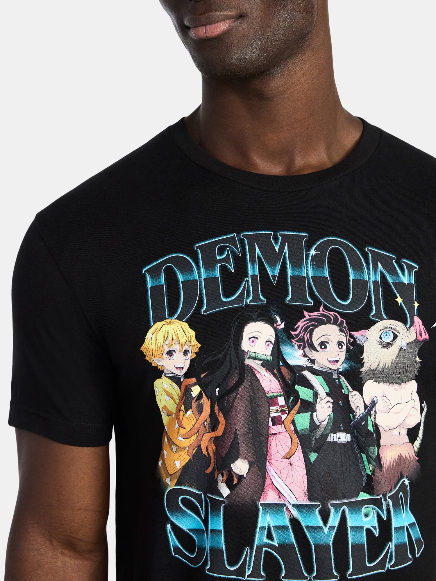 Demon Slayer Men's and Big Men's Graphic Tee with Short Sleeves, Sizes S-3XL