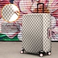 thumbnail image 4 of Beige and White Checkerboard Pattern Luggage Cover Fashion Suitcase Cover Baggage Covers Fit 25-28 Inch Luggage (Go Travel), 4 of 5