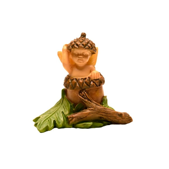 Outdoor Garden Miniature Acorn Baby Fairy Wings Toddler Figurine Dollhouse Landscape Decor