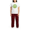 thumbnail image 4 of CafePress - Ukraine Flag Ukrainian Pride Peace Symbol Pajamas - Women's Short Sleeve Print T-Shirt and Pants Light Cotton Pajama Set, 4 of 7