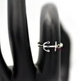 thumbnail image 4 of LD DESIGNS Sterling Silver Minimalist Sideways Anchor Ring, Ship Anchor Rope Band Ring, Womens Anchors Christians Hope Ring, Anchor Promise Ring, 4 of 5