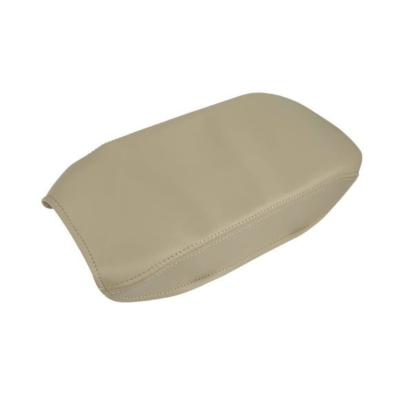 Microfiber Leather Center Console Lid Armrest Cover Skin Beige with Elastic for 2007-2011 Toyota Camry