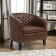 thumbnail image 7 of Comfortable Upholstered Armchair, Recliner Chair, Armchair with Wide Armrest,PU Leather Club Chair for Living Room, Club or Office, Single Chair ,Brown., 7 of 7