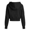 thumbnail image 6 of Women Hoodies Solid Long Sleeve Sweatshirt Casual Zip Up Cropped Pullover Tops Fleece Lined Winter, 6 of 6