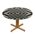 thumbnail image 3 of Orinice Optical Illusion Round Table Cover Stain Resistant Washable Indoor Outdoor Tablecloth Kitchen Dining Wedding Parties Waterproof 100% Polyester Fiber 42-46, 3 of 8