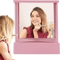 thumbnail image 2 of LAICAIW Vrai Miroir Non Inversant, Miroir Non Inversant, Miroir de Table Triangulaire Fixe pour Image Vraie, Miroir Real Me, Miroir de Maquillage de Table Non Inversant, Miroir de Coiffeuse Non Grossissant, 2 of 7