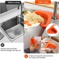 thumbnail image 5 of ShenMo 4 Pieces Triangle Sink Rack, Kitchen Drain Basket, Multi-Function Kitchen Drainer, Hanging Sink Filter Basket Orange, L, 5 of 5
