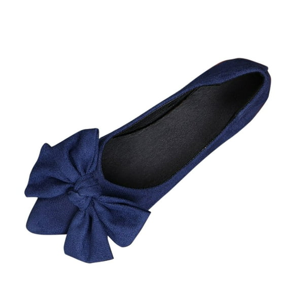 TOWED22 Women's Flats Pointed Toe Ballet Shoes Comfort Dress Shoes Mesh Knit Slip On Flats Shoes(Blue,7.5)