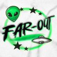 thumbnail image 2 of Airbrushed Space Alien UFO Far-Out Plus Size Crewneck Graphic Tee Shirt Brisco Brands 5X, 2 of 6