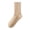 C-Khaki346, variant on DHFJKG Mid Calf Socks For Women Solid Color Casual Moisture Wicking Summer Sports Socks