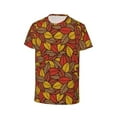 thumbnail image 3 of Honeii Fall Leaves Print Kids Boy T-Shirt,Breathable Round Neck Tee,Stylish Summer Tee for Boys, for Outdoor Activities and Casual Wear, 3 of 7