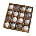 thumbnail image 4 of Adornos de bolas de Navidad BLESIY 16 piezas Plata, 4 of 8