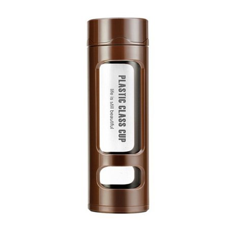 

Meizhencang 400ml Portable Camping Double Layer Clear Glass Water Bottle with Tea Infuser