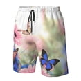 thumbnail image 4 of Salouo Butterfly And Flowers Pattern Swim Trunks for Men,Men's Hawaiian Bathing Suit Swimsuits Quick Dry Swimming Board Shorts Beach Shorts with Pockets-X-Large, 4 of 6