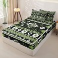 thumbnail image 2 of Erosebridal Rhombus Geometric Print Zipper Queen Comforter Set with Fitted Sheet and 2 Pillowcases,Western Aztec Zipper Bedding Set For Boys,Black Reversible,4 Pieces, 2 of 7