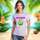 thumbnail image 3 of Playera Blusa De Palm Beach Surf Club – Vibra Tropical con Sabor a Coco Color Lila Talla Extra Grande Marca Emil SaEs, 3 of 4