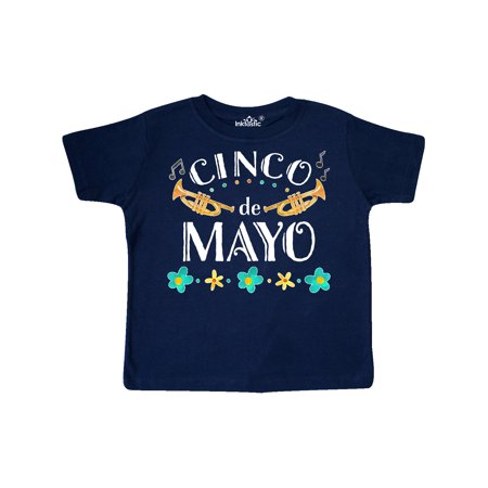 

Inktastic Cinco De Mayo with Trumpets and Flowers Gift Toddler Boy or Toddler Girl T-Shirt