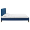 thumbnail image 5 of Modway Peyton Performance Velvet King Platform Bed in Navy, 5 of 10