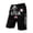 Black, variant on IWRICH USA Shorts for Men Flag Printed Elastic Waist Pants Drawstring Casual Loose Fit Shorts with Pocket White XL