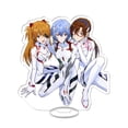 thumbnail image 2 of Figura de Anime NEON GENESIS EVANGELION EVA Asuka Ayanami Rei Kawaii, placas de pie acrílicas, modelo de juguetes, adornos, regalos, nuevo, 16CM QYM unisex, 2 of 2