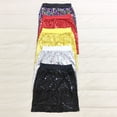 thumbnail image 5 of SGMVNU Girl's Sequins Skirts Sparkly Shiny Straight Fit Short Skirt with Elastic Waistband Performance Party Outfit, Black, One Size, 5 of 6