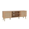 thumbnail image 1 of Mueble de Tv Relan Bombai Café con Puertas de Ratán 160 cm, 1 of 8