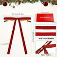 thumbnail image 3 of 24 Pcs Velvet Bows for Christmas Tree Ribbon Bows for Home Tree Garland Wreath Indoor Rustic Crafts Gift Xmas Decorations Holiday Wedding Outdoor (Red), 3 of 16