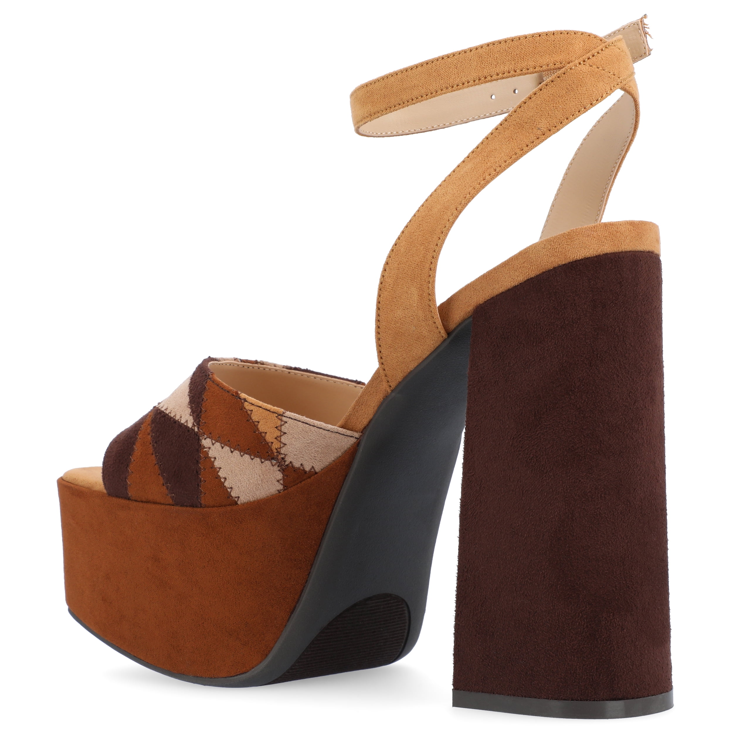 Journee Womens Asherby High Heel Platform Sandals