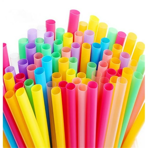 300 Pcs Jumbo Smoothie Straws by Happon, Multi Colors Straws, Wide Straws and Individually Wrapped Straws for Drinking, Milkshake (0.43inch, 9.45inch)