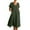 Army Green#linen midi dresses for women 2026, variant on SZJXBUY 3/4 Sleeve Dress for Women Summer Cotton Linen V Neck Elegant Flowy Maxi Sundress Dressy Casual Beach Vacation Dresses Black,L