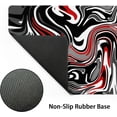 thumbnail image 3 of Black Red Swirl Gaming Mouse Pad XXL Gray Marble Grey Fluid Design Extended Large Mat Mousepad Desk Pad Non-Slip Rubber Base Stitched Edge Keyboard Pad Playmat for Computer,35.4×15.7 Inch, 3 of 6