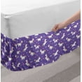 thumbnail image 2 of Fantasy World Bed Skirt, Dreamy Unicorns Pattern with Rainbow Mane, Elastic Bedskirt Dust Ruffle Wrap Around for Bedding Decor, 4 Sizes, Blue Violet Multicolor, by Ambesonne, 2 of 2
