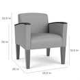 thumbnail image 4 of Belmont Lounge Lobby Reception Waiting Guest Chair / Black Steel Legs / Gray, 4 of 5