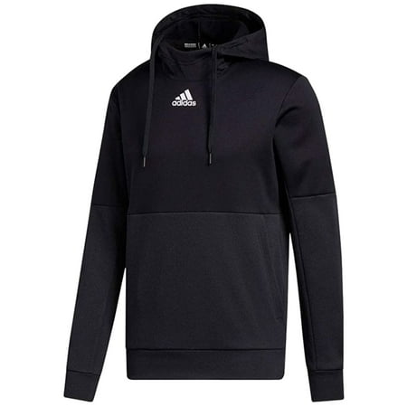Adidas Men's Team Issue Training Pullover Hooded Sweatshirt - Black/White (S)