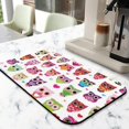 thumbnail image 2 of 2pcs Baby Owl Coffee Station Mats - Cute Watercolor Owl Art, Eco-Friendly Absorbent Mat Set for Machines & Bowls, 2 of 5